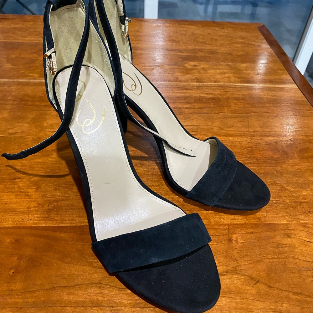 Sam Edelman Black Ankle Strap Heels